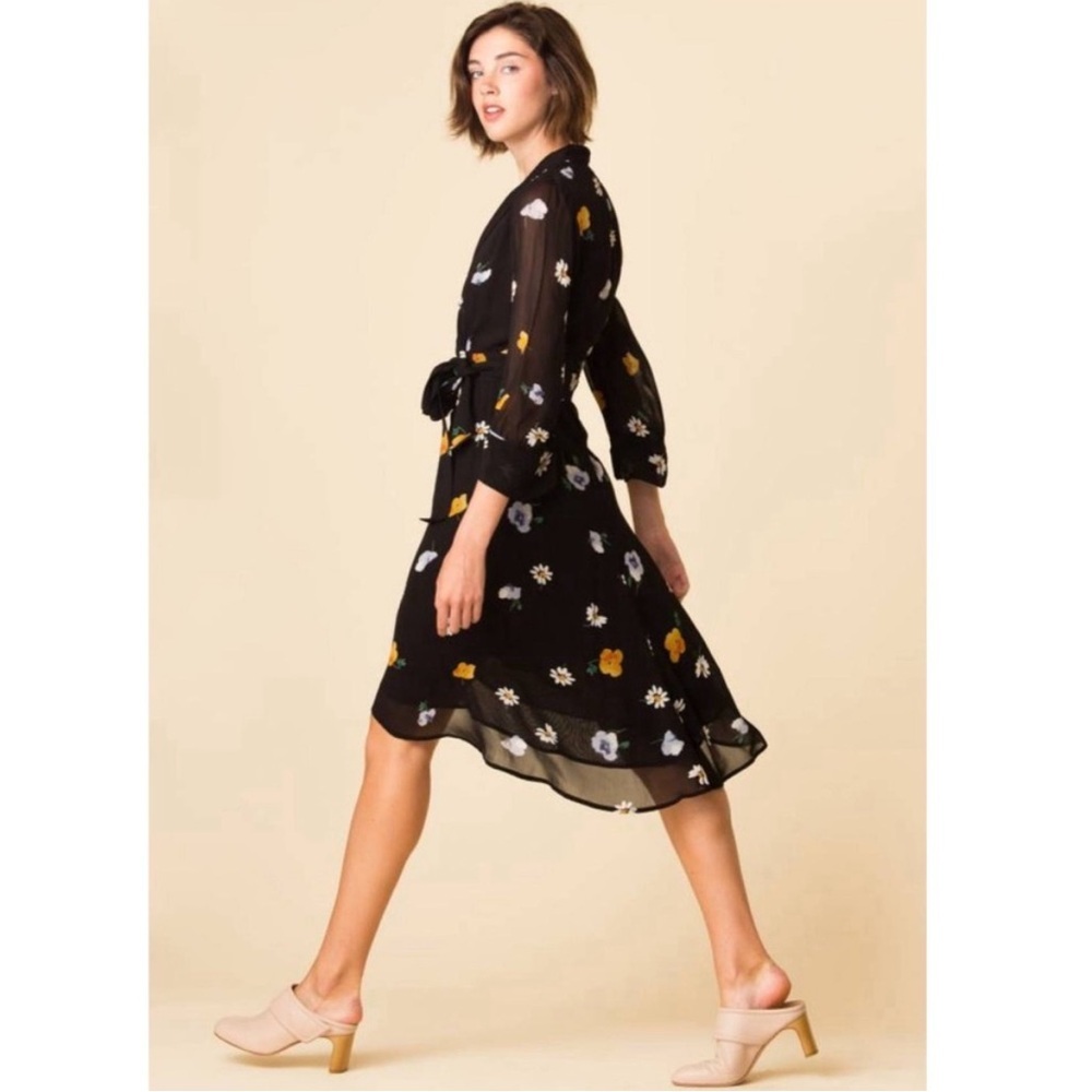 Ganni Black Floral Dress